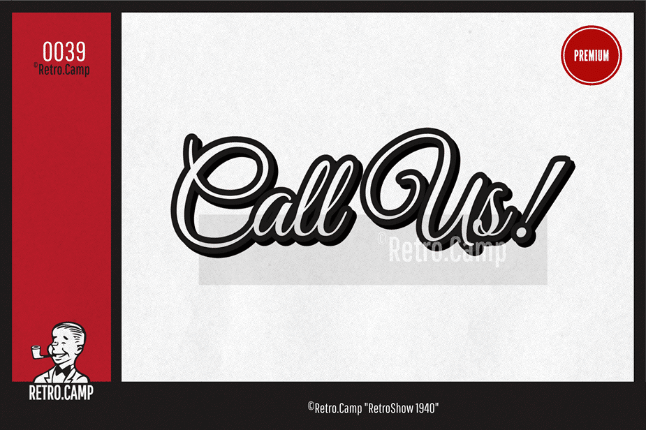 0039 “Call Us – 1930 Lettering”