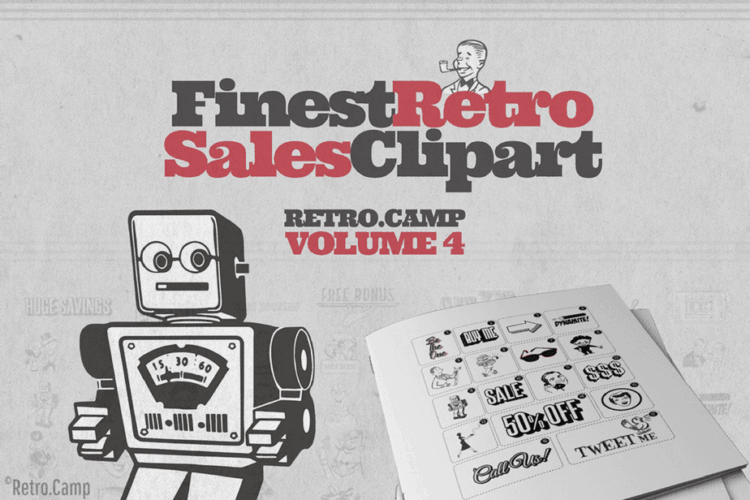 Retro-Clipart-BUNDLE-Retro.Camp-Volume-4-1